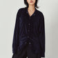 2way velour shirt/navy