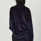 2way velour shirt/navy