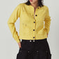 damaged pocket knit/yellow