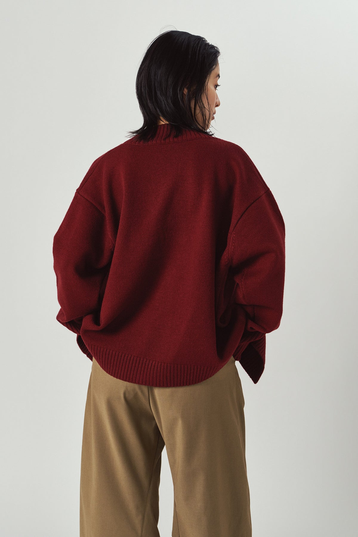 2-piece cardigan/red