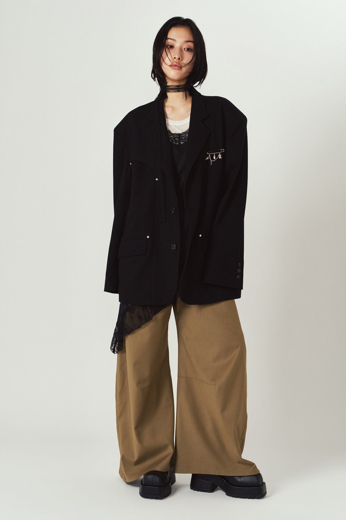 curve utility jacket(unisex)/black