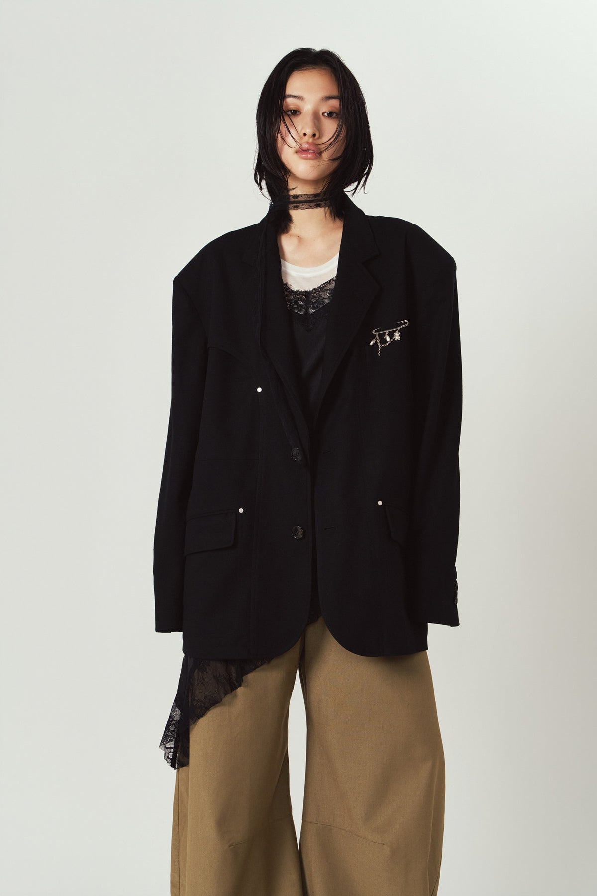 curve utility jacket(unisex)/black