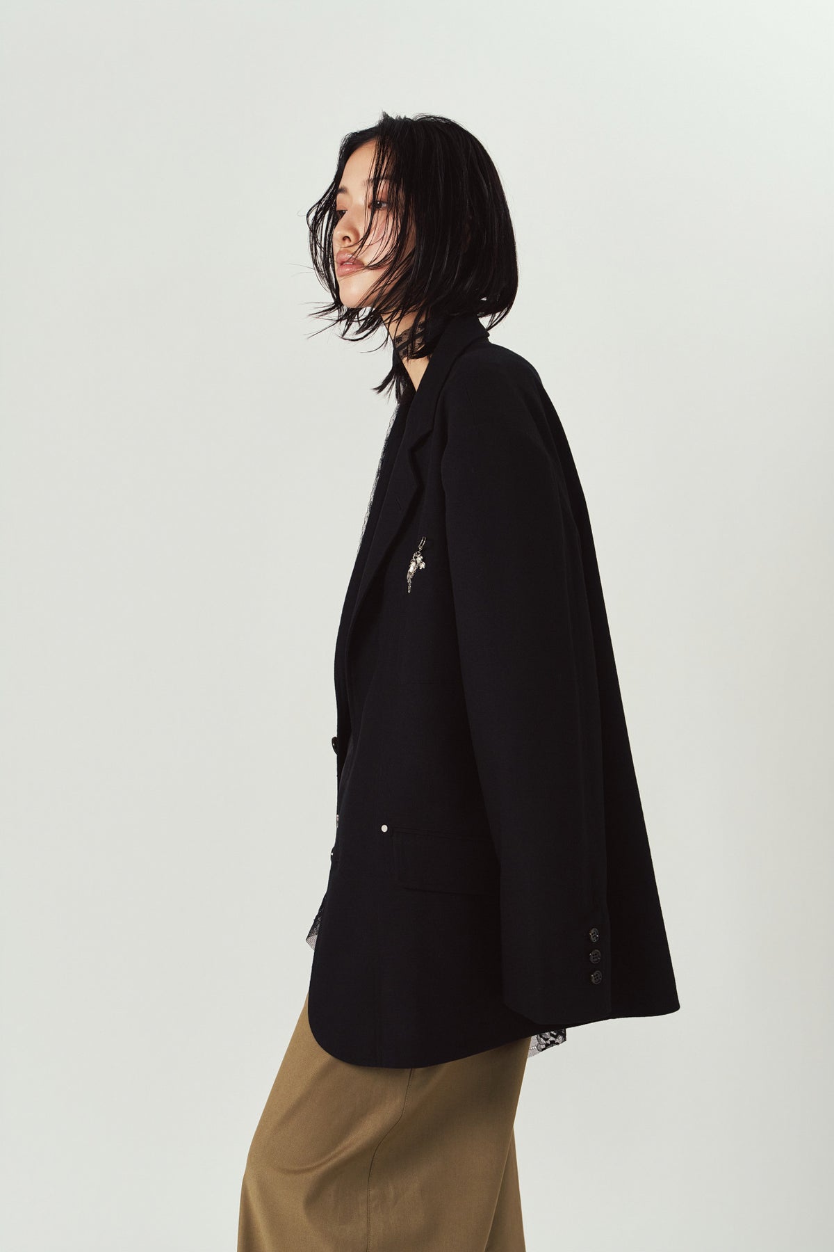 curve utility jacket(unisex)/black