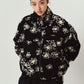 flower boa fleece(unisex)/black