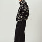 flower boa fleece(unisex)/black