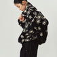flower boa fleece(unisex)/black