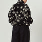 flower boa fleece(unisex)/black