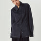 raw edge shirt/charcoal