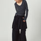 pleated skirt pants/black