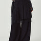 pleated skirt pants/black