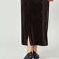 draped tulle dress/brown