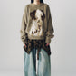 dalmatian shaggy knit(unisex)/beige