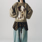 dalmatian shaggy knit(unisex)/beige