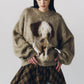 dalmatian shaggy knit(unisex)/beige