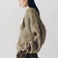 dalmatian shaggy knit(unisex)/beige