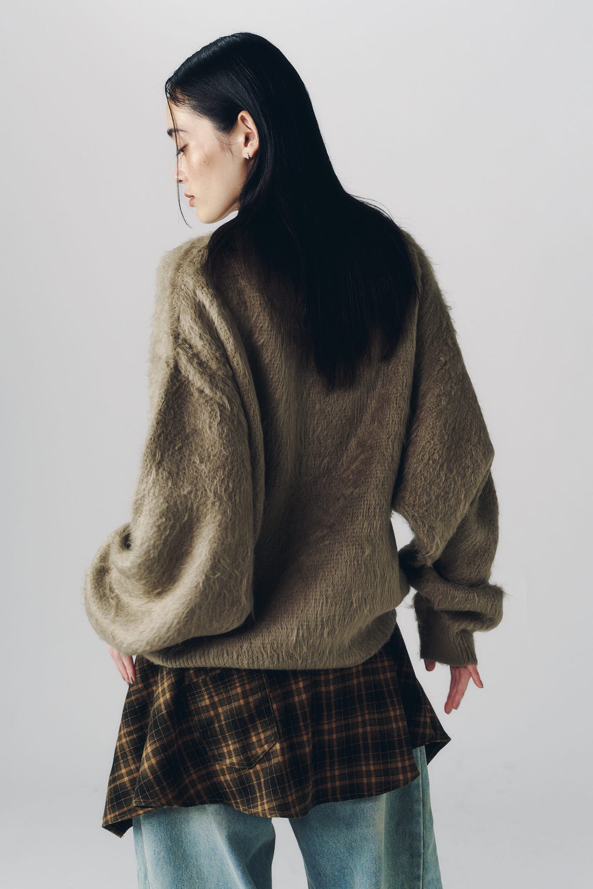 dalmatian shaggy knit(unisex)/beige
