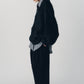 2way shaggy flower knit(unisex)/black
