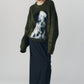dalmatian shaggy knit(unisex)/green