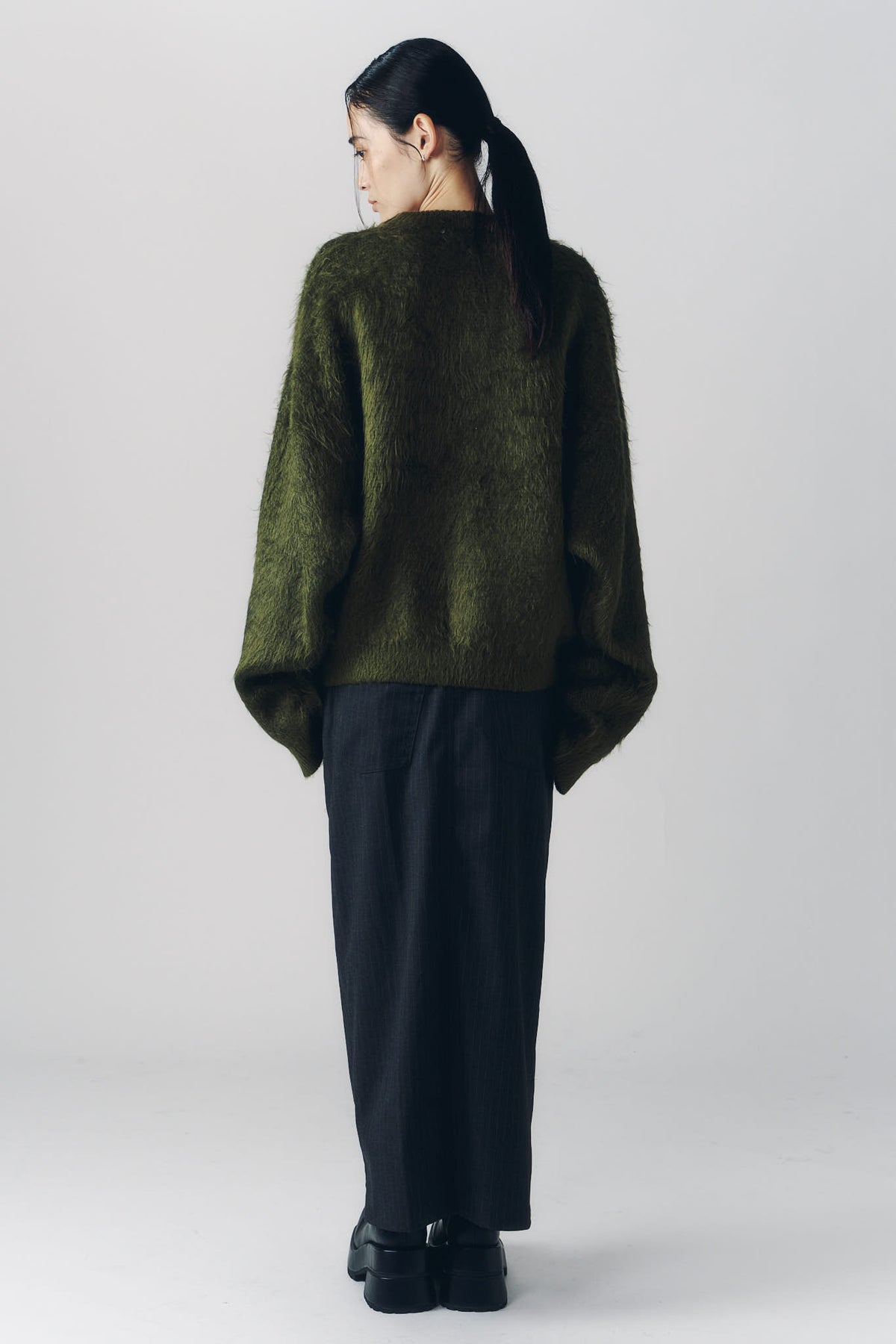 dalmatian shaggy knit(unisex)/green