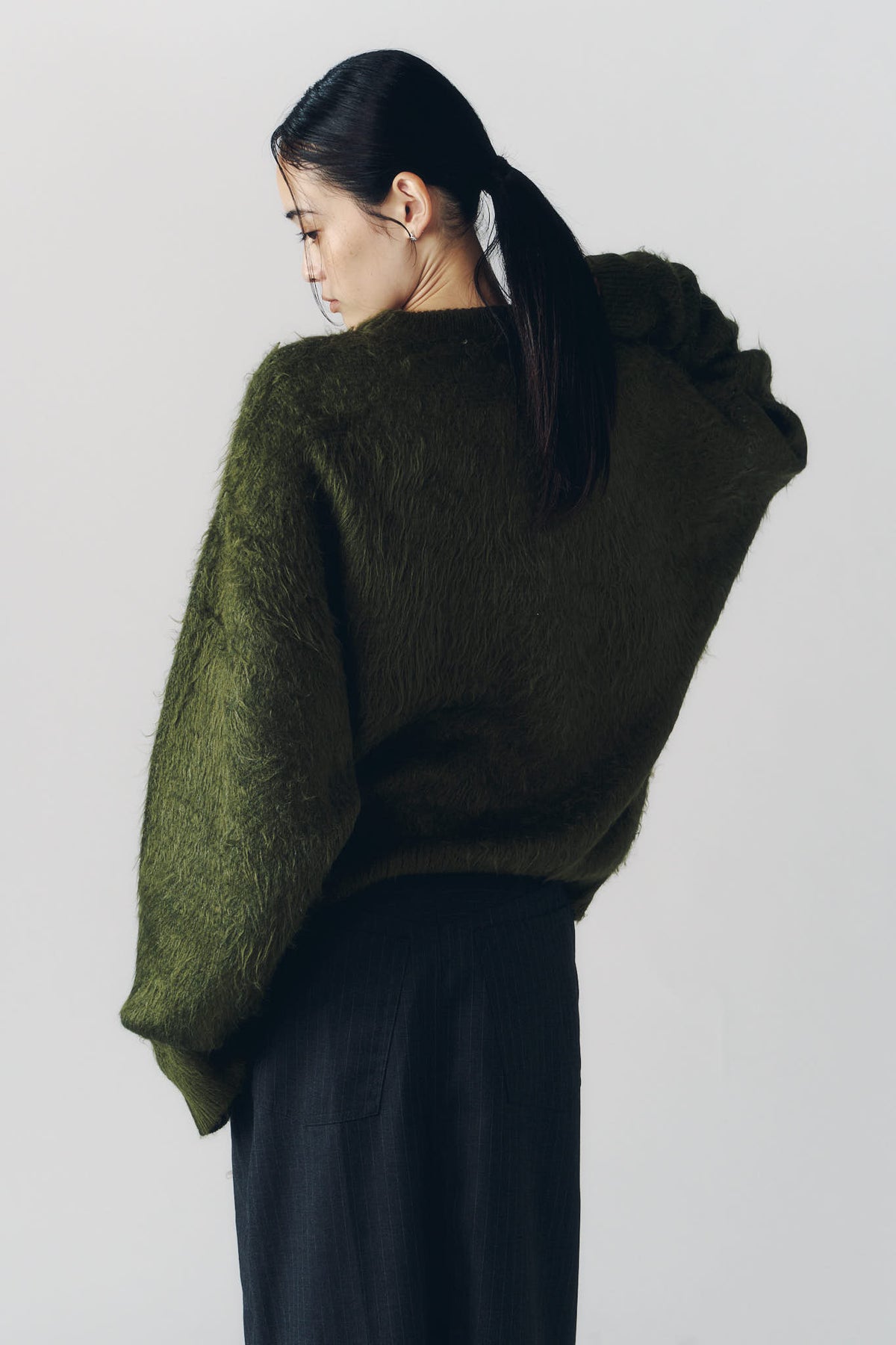 dalmatian shaggy knit(unisex)/green
