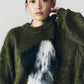 dalmatian shaggy knit(unisex)/green