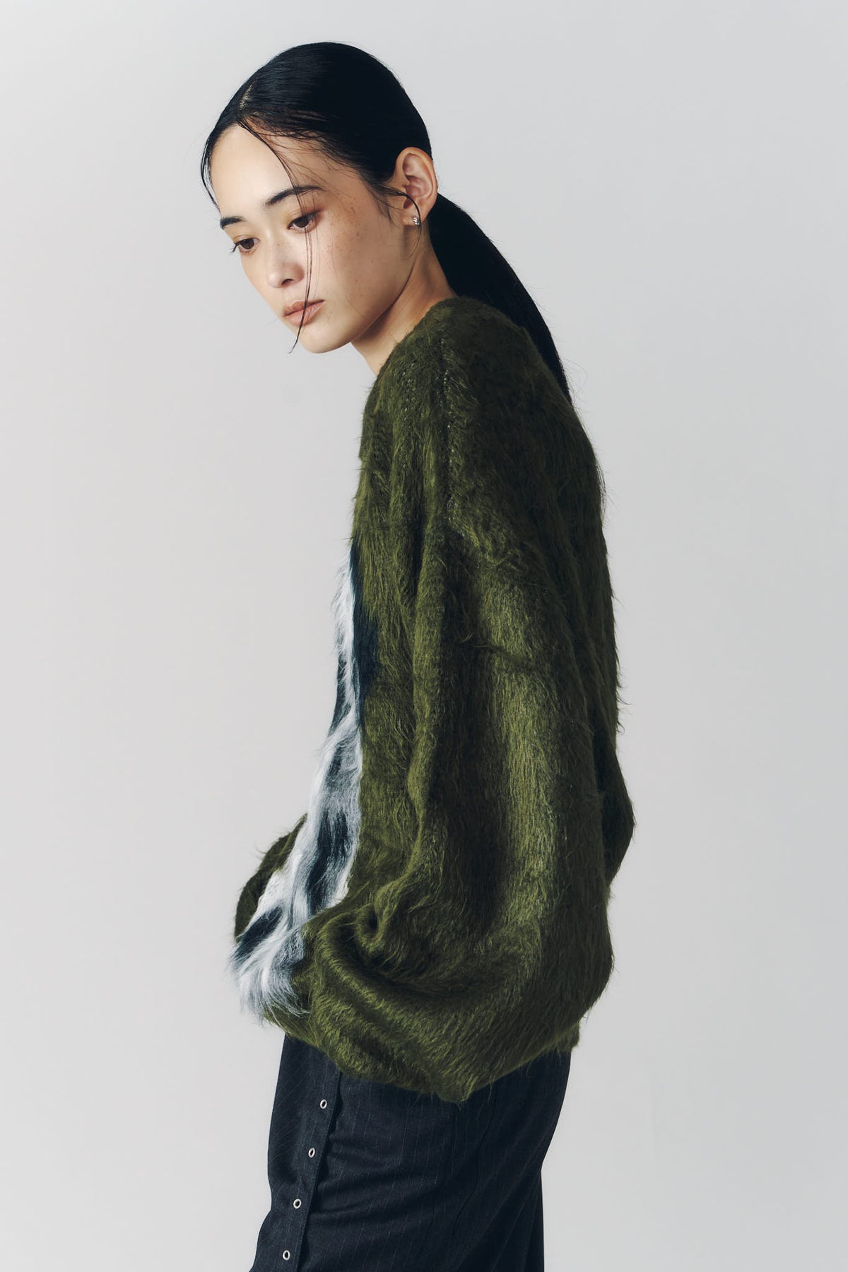 dalmatian shaggy knit(unisex)/green