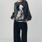 dalmatian shaggy knit(unisex)/gray