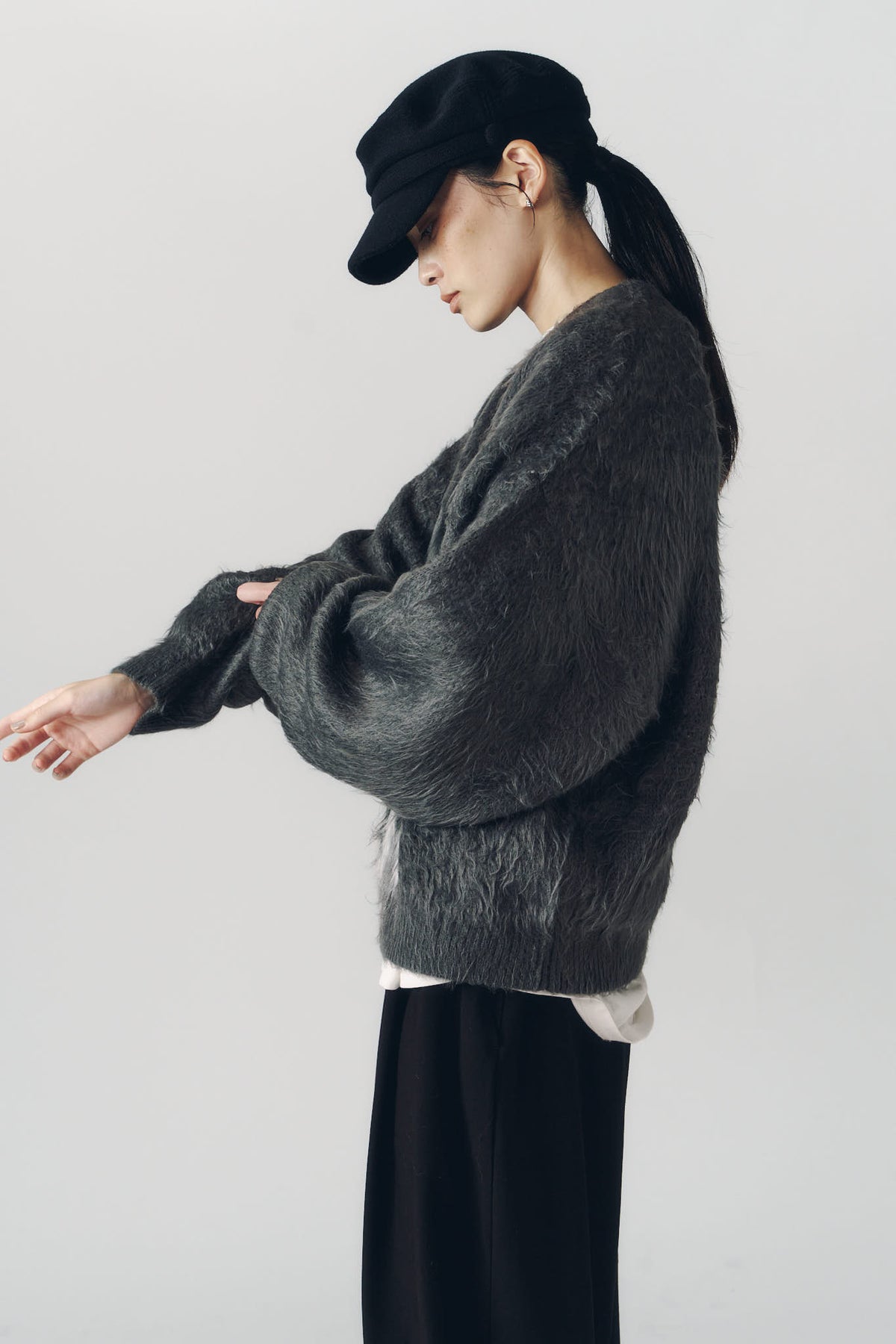 dalmatian shaggy knit(unisex)/gray