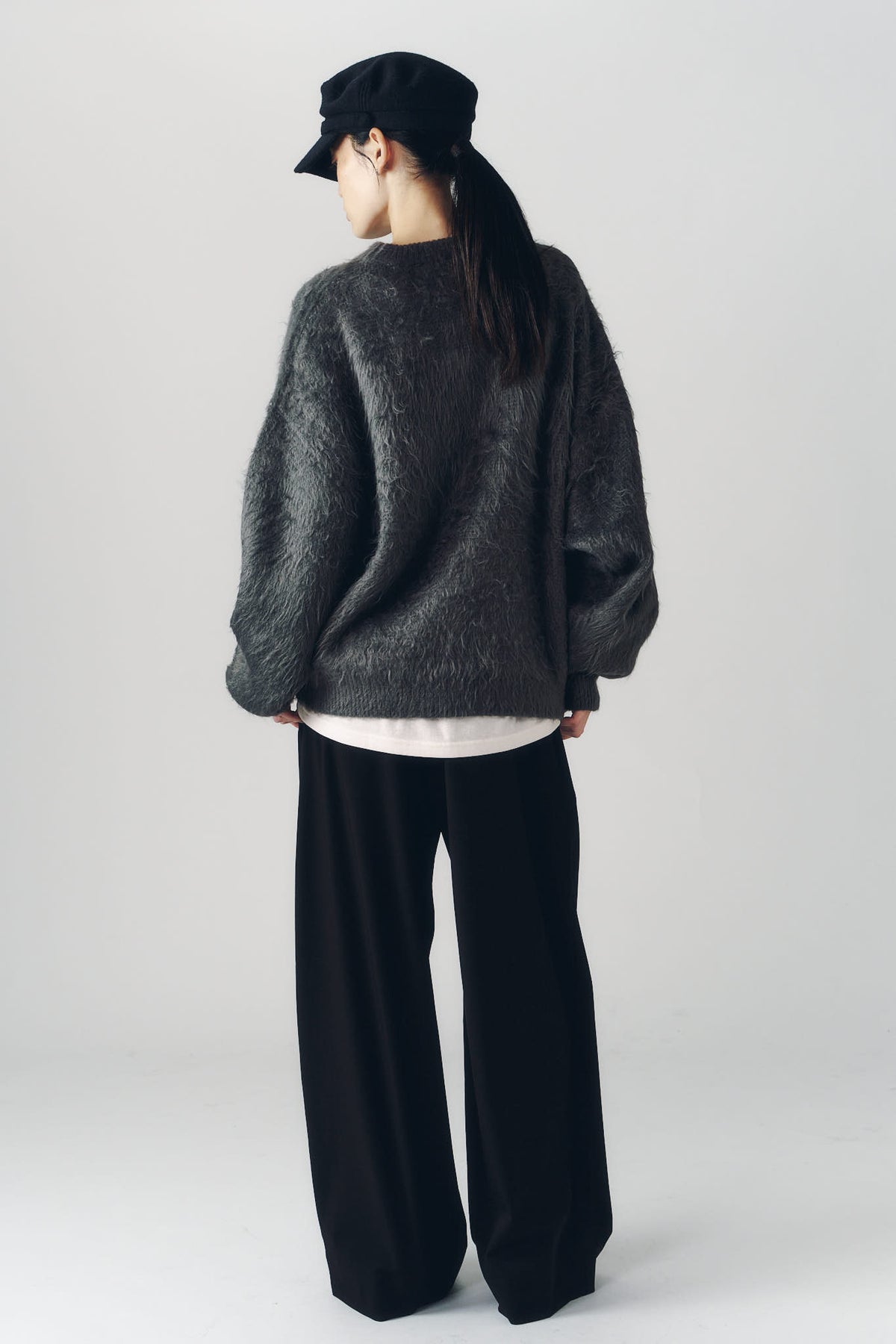 dalmatian shaggy knit(unisex)/gray
