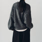 dalmatian shaggy knit(unisex)/gray