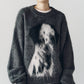 dalmatian shaggy knit(unisex)/gray
