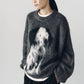 dalmatian shaggy knit(unisex)/gray