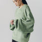 2way shaggy flower knit(unisex)/green