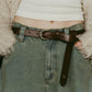 Kmotif leather belt/2color - KNUTH MARF
