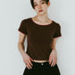 layered crewneck tee/4color