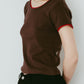 layered crewneck tee/4color