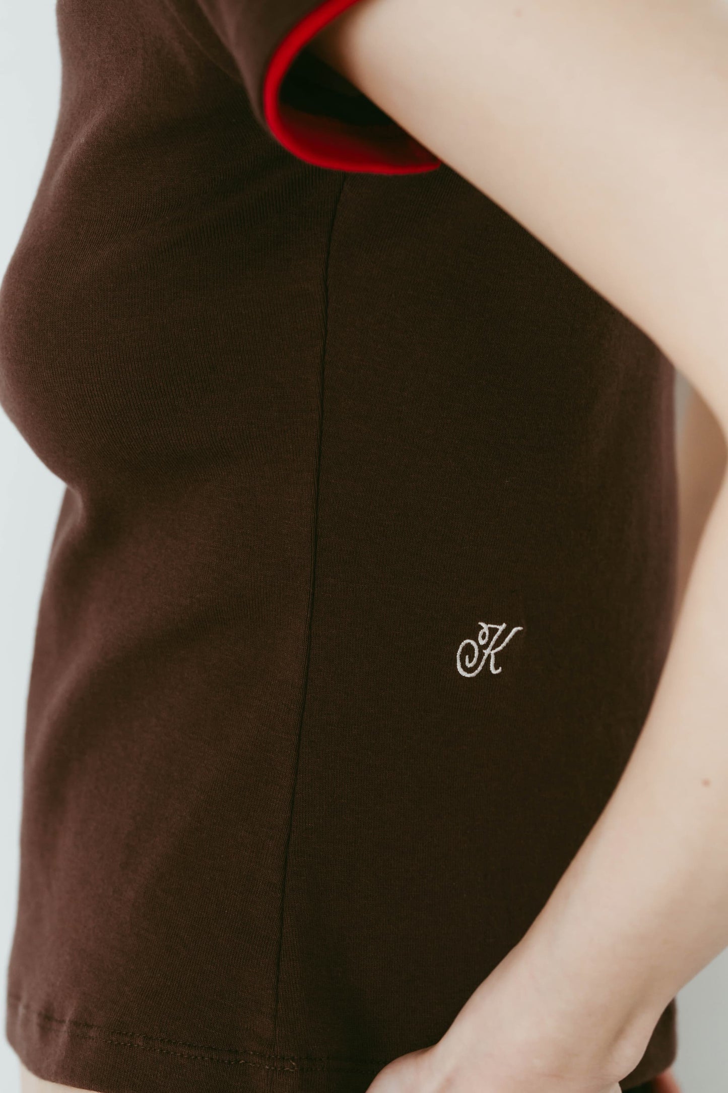 layered crewneck tee/4color