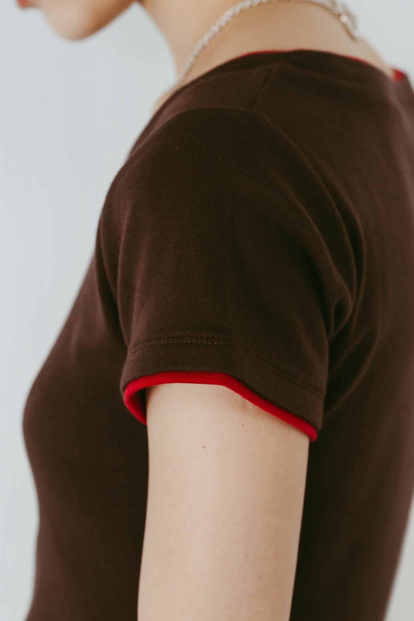 layered crewneck tee/4color