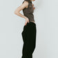 half-zip knit tank/gray