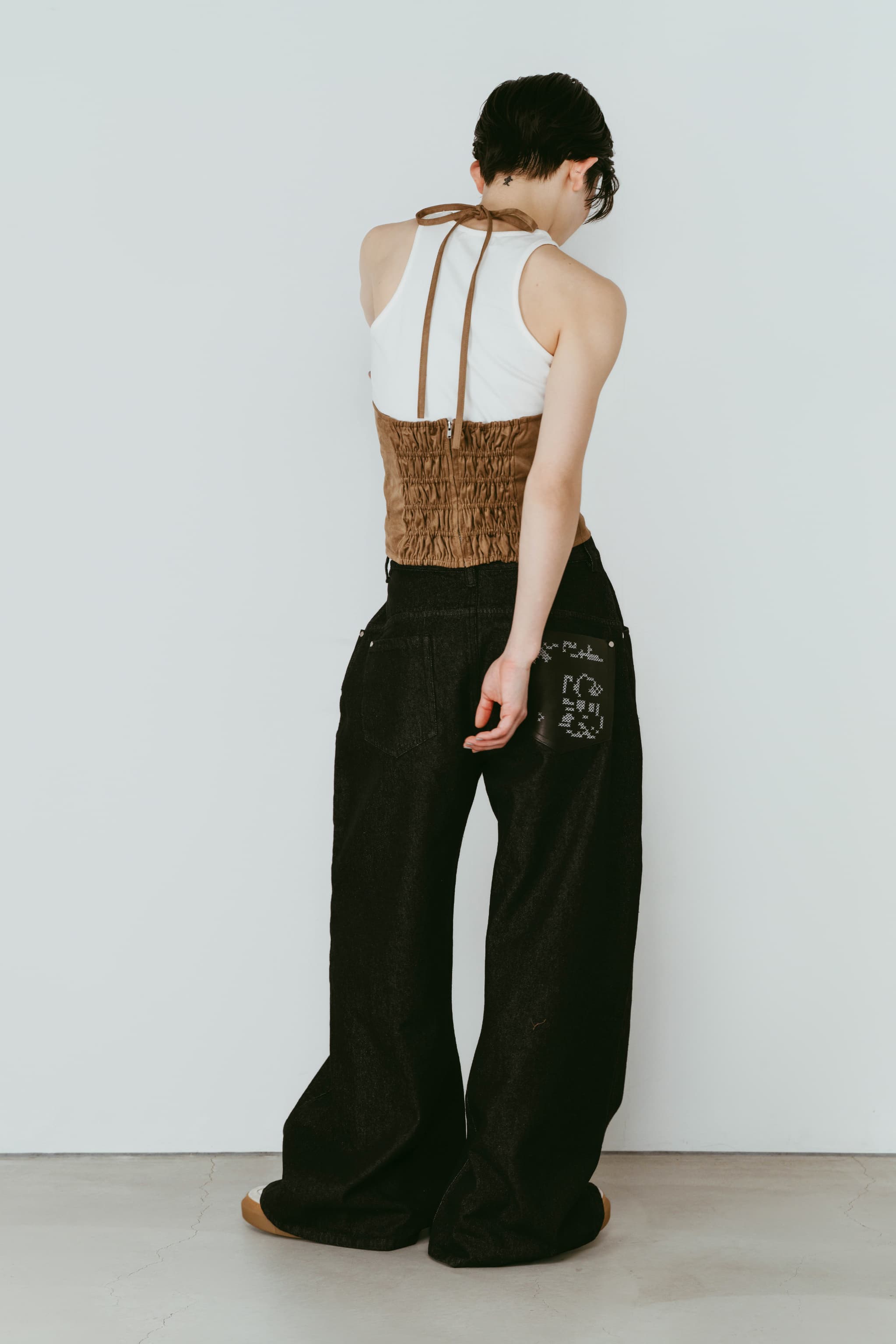suede bustier top/camel | KNUTH MARF