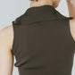 half-zip knit tank/gray