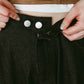 wide bell-bottom denim pants/black