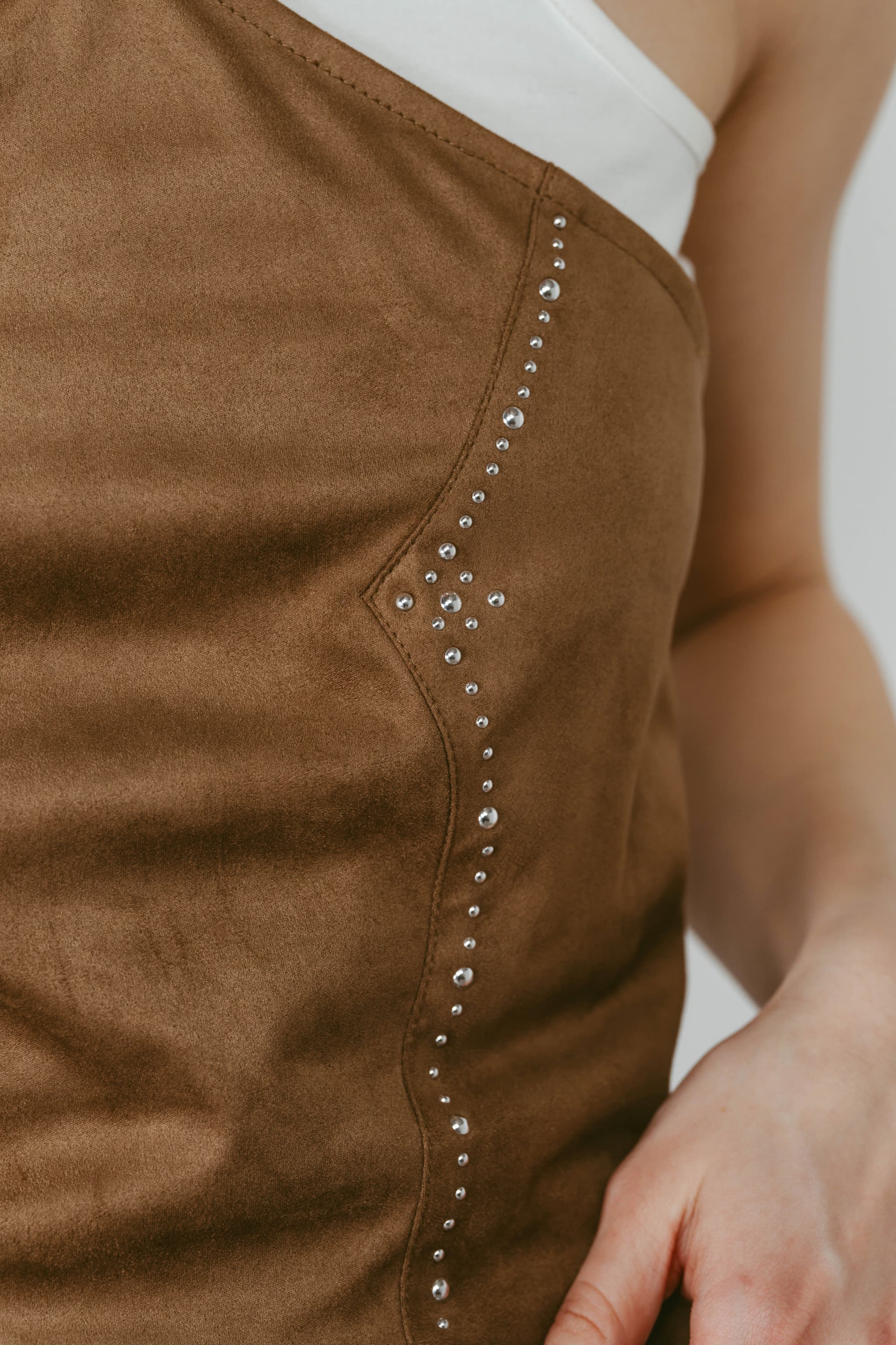 suede bustier top/camel | KNUTH MARF
