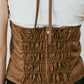 suede bustier top/camel