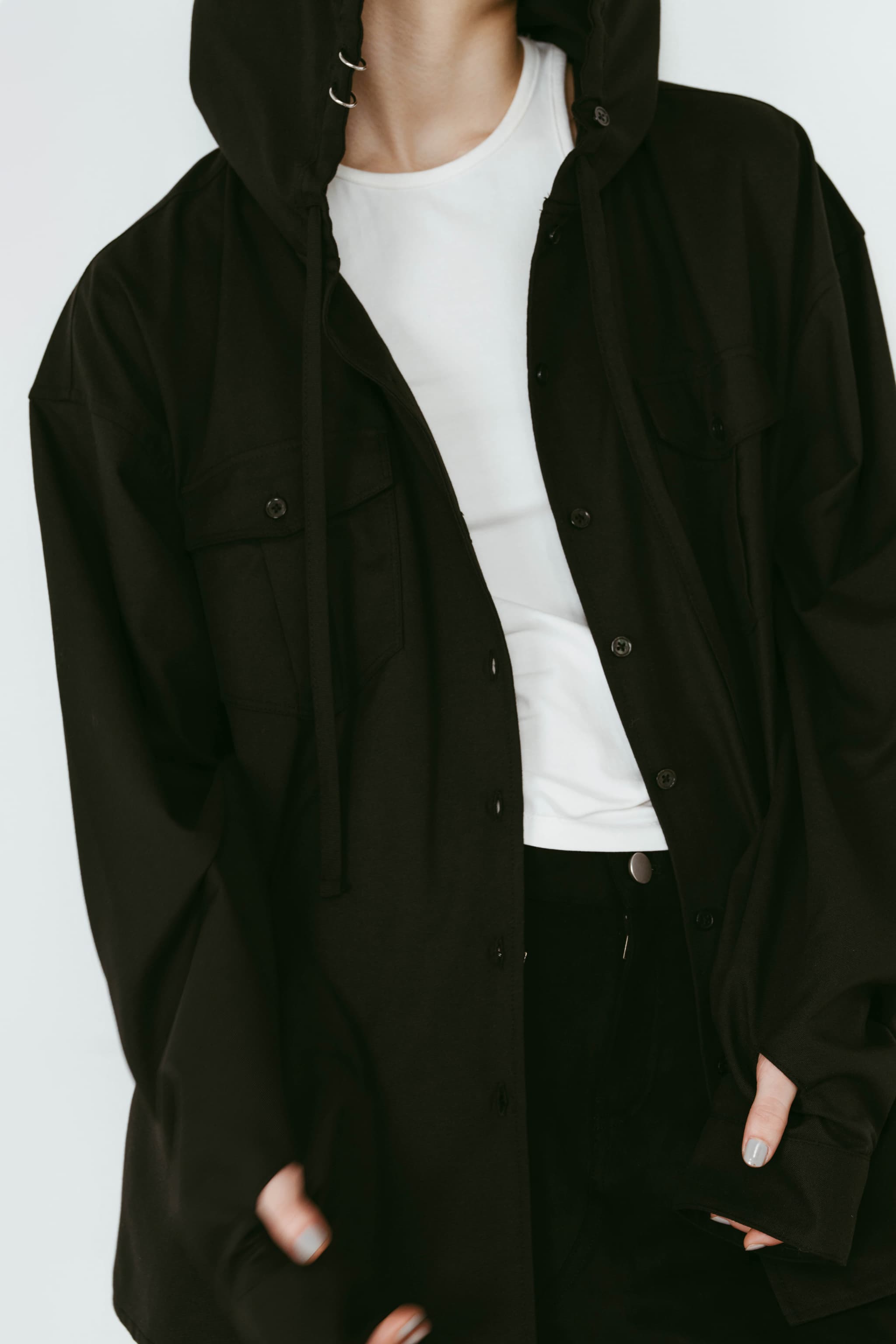 UV protection hoodie(unisex)/black | KNUTH MARF