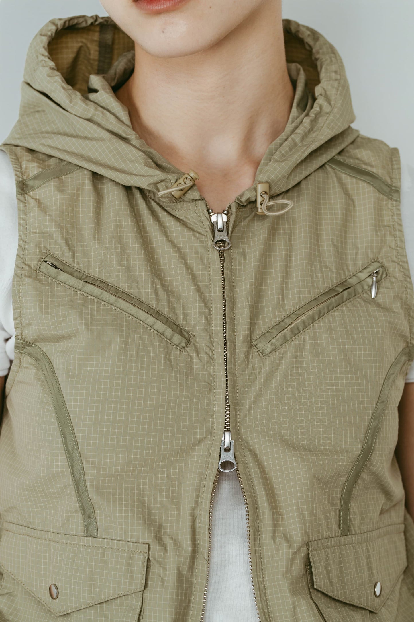 nylon hoodie/pistachio