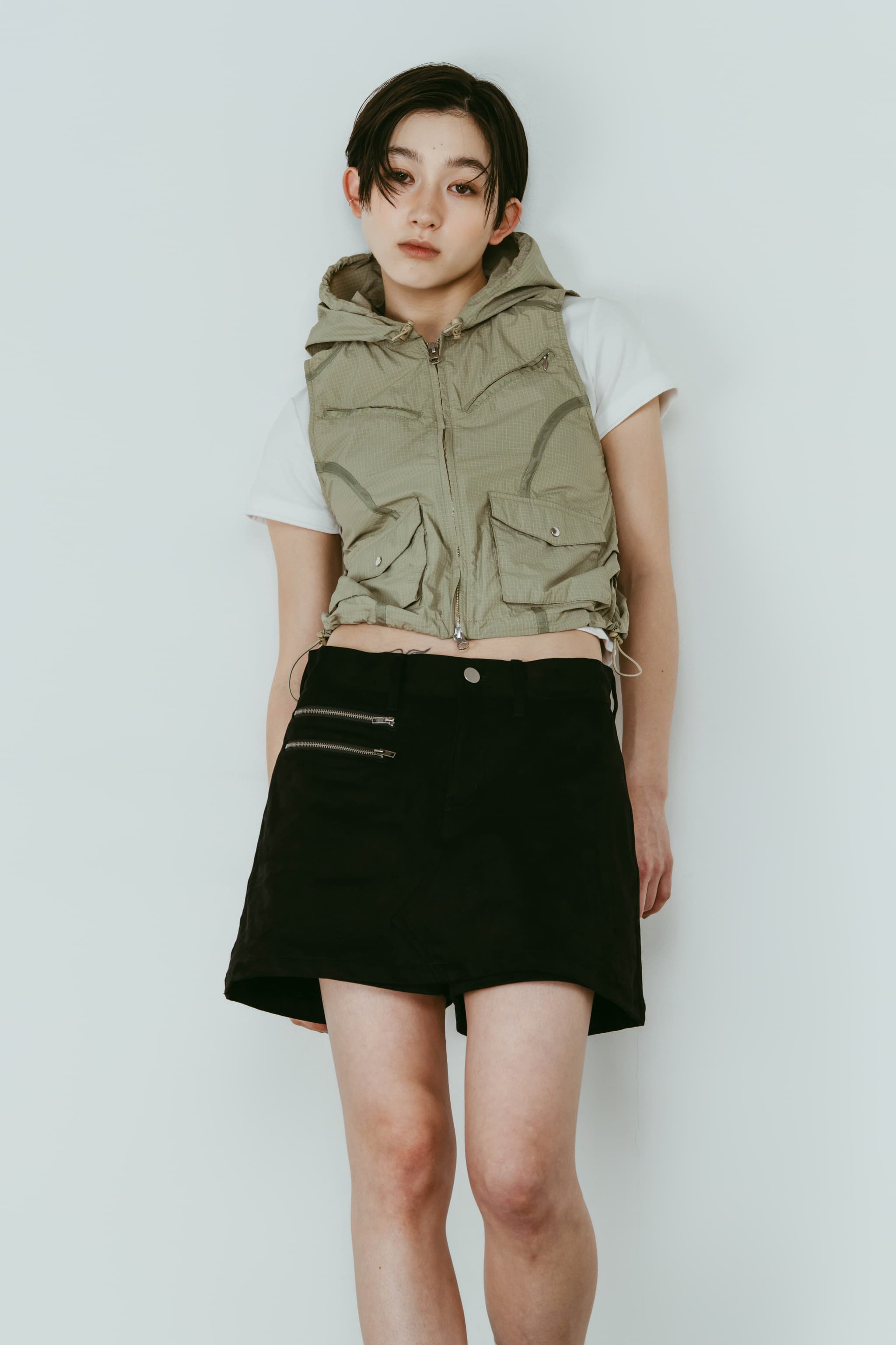 nylon hoodie/pistachio