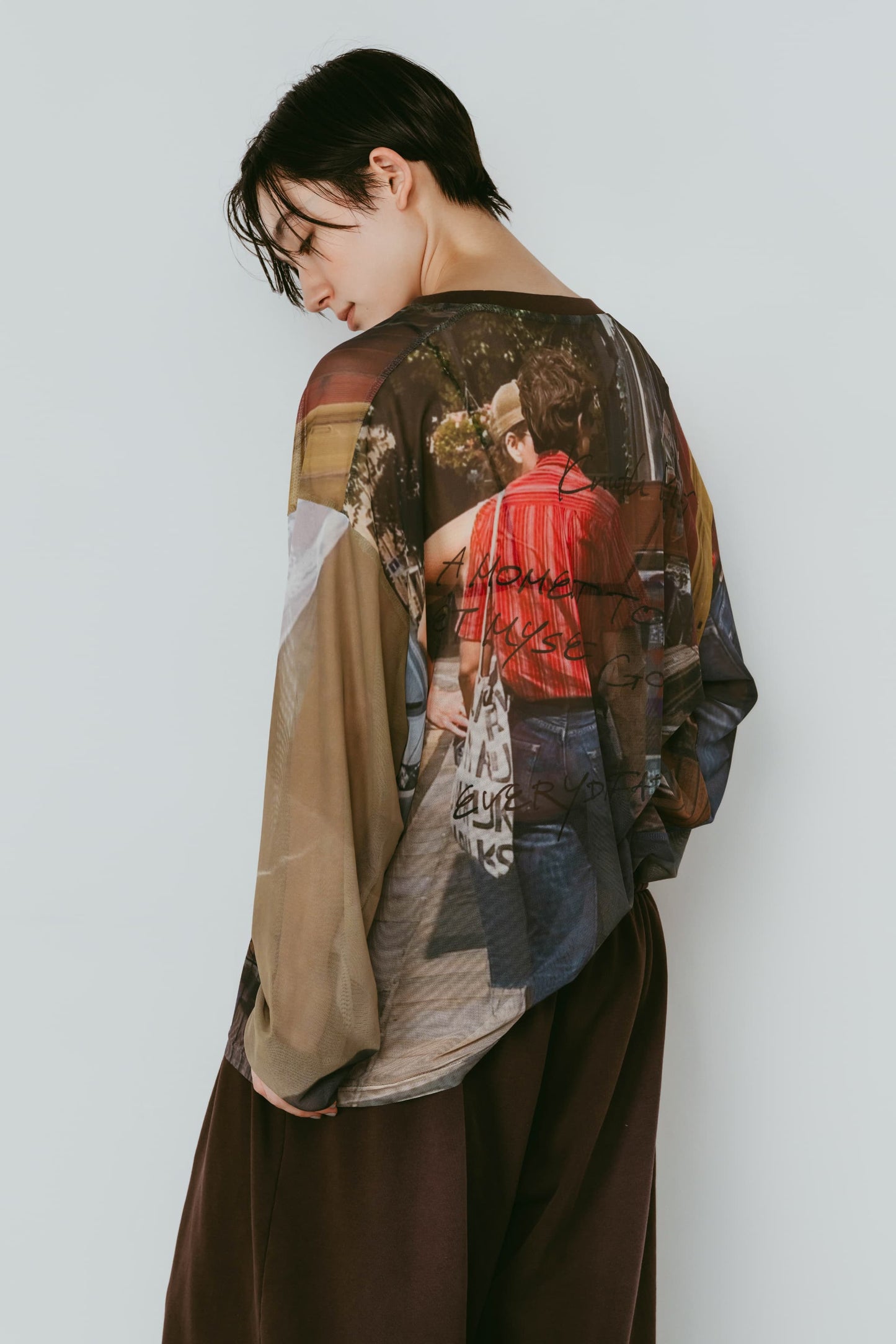 oji sheer long-sleeve tee(unisex)/oji