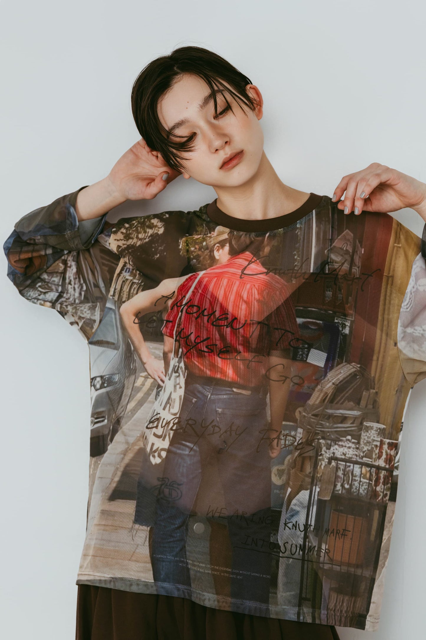oji sheer long-sleeve tee(unisex)/oji