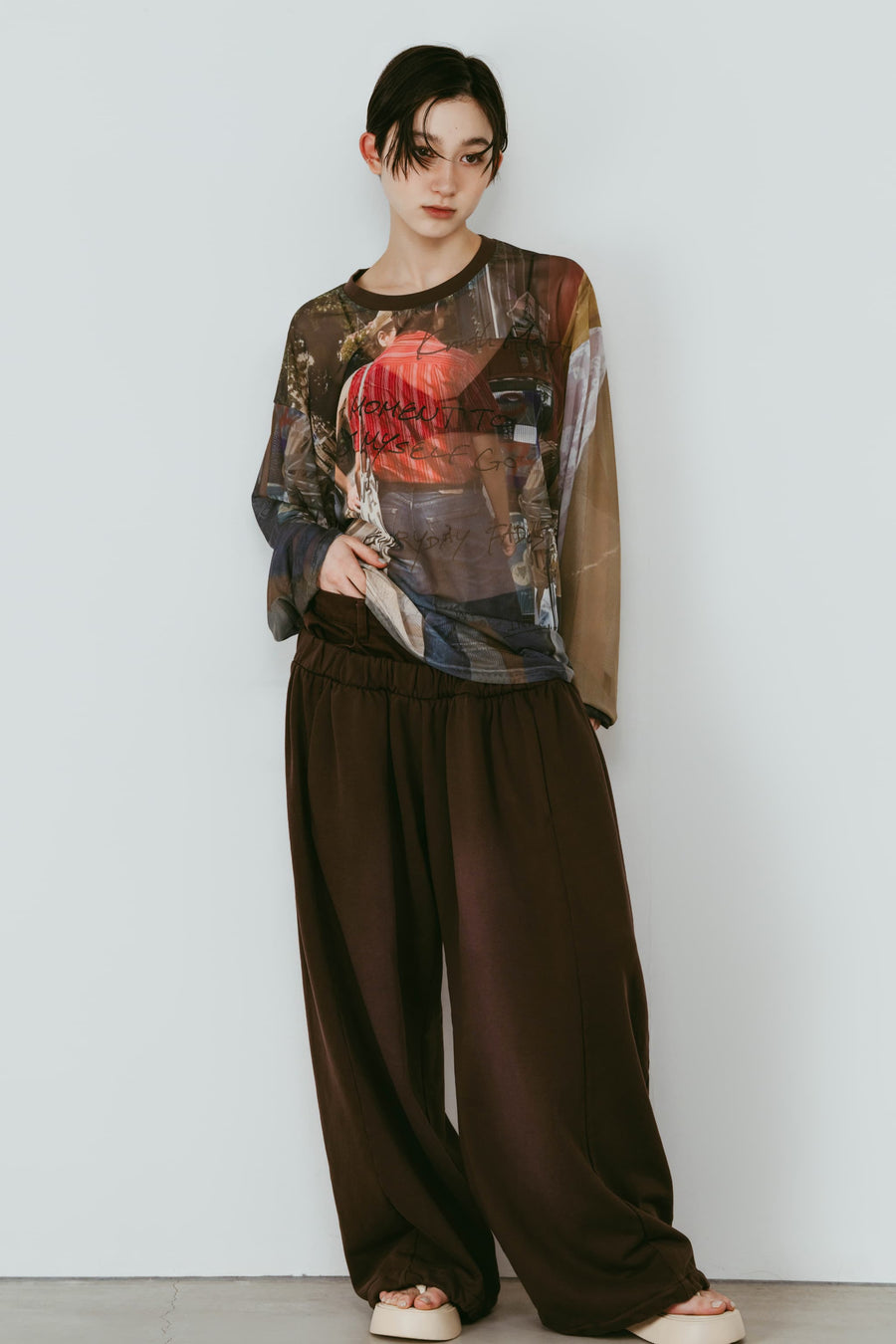 oji sheer long-sleeve tee(unisex)/oji
